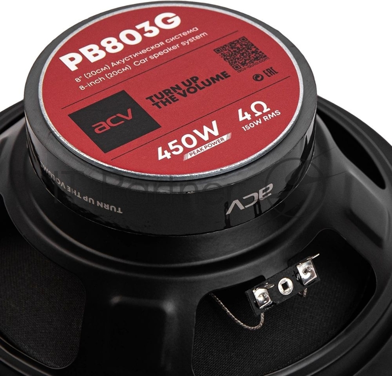 Колонки автомобильные ACV PB-803G 450Вт 90дБ 4Ом 20см (8дюйм) (ком.:2кол.) коаксиальные трехполосные