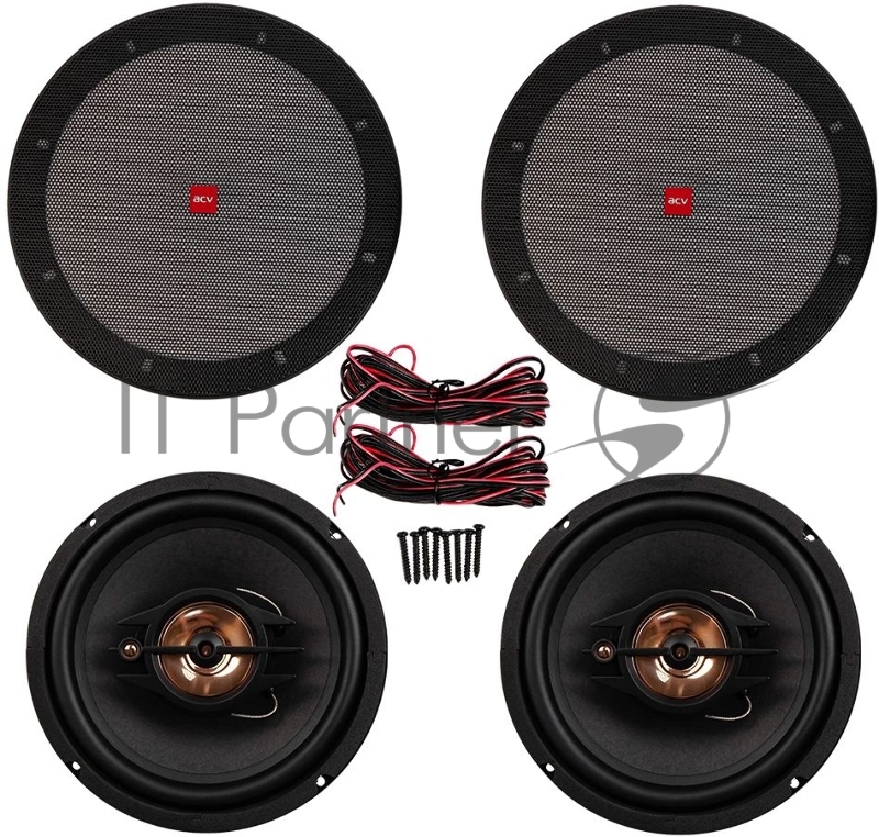 Колонки автомобильные ACV PB-803G 450Вт 90дБ 4Ом 20см (8дюйм) (ком.:2кол.) коаксиальные трехполосные