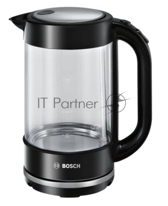 Чайник электрический Bosch TWK70B03 1.7л. 2400Вт черный (корпус: стекло)