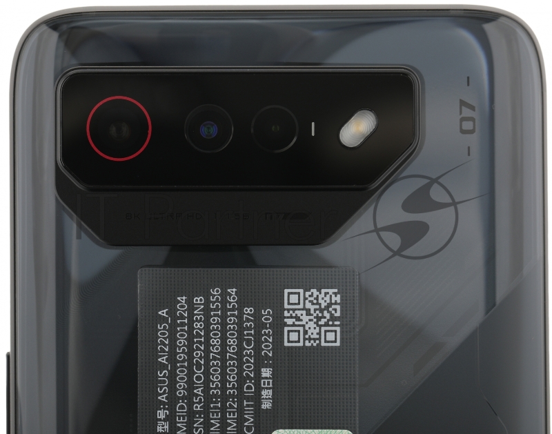Смартфон Asus AI2205 ROG Phone 7 5G 512Gb 16Gb черный моноблок 3G 4G 2Sim 6.78 1080x2448 Android 13 50Mpix 802.11 a/b/g/n/ac/ax/be NFC GPS GSM900/1800 GSM1900 TouchSc Protect