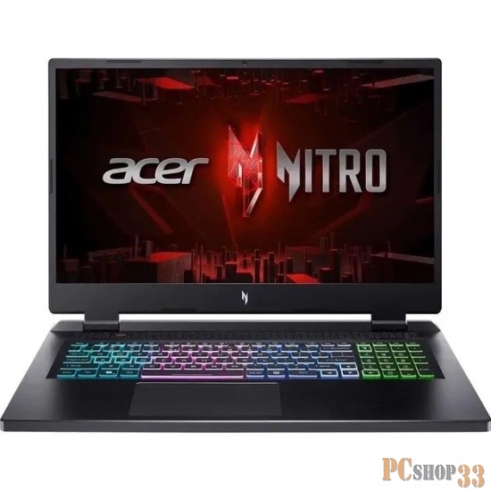 Ноутбук Acer Nitro 17 AN17-51-716G Core i7 13700H 16Gb SSD1Tb NVIDIA GeForce RTX4050 8Gb 17.3 IPS QHD (2560x1440) noOS black WiFi BT Cam (NH.QK5CD.001)