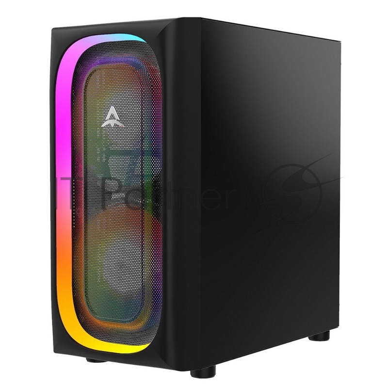 Корпус ALSEYE Ai Pro-B (Halo Pro) Material: 0.7mm SPCC, Motherboard Compatiblility: Mini-ITX/Micro ATX/ATX/EATX, I/O Ports: USB2.0*1+HD Audio+USB3.0*1+Typc*1, Drive bay: H.D.D(3.5)*3pcs+S.S.D(2.5) *2pcs, Metallic Size: 375*200*445mm, Case Size: 405*2