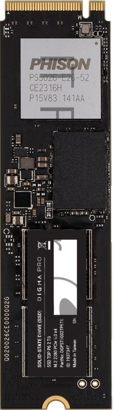 Накопитель SSD Digma PCIe 5.0 x4 2TB DGPST5002TP6T6 Pro Top P6 M.2 2280