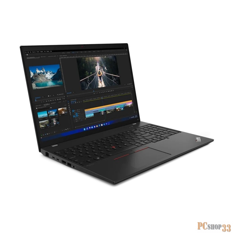 Ноутбук Lenovo ThinkPad T16 G1 Core i5 1235U 8Gb SSD512Gb Intel Iris Xe graphics 16 IPS WUXGA (1920x1200) noOS black WiFi BT Cam (21BV00E5RT)