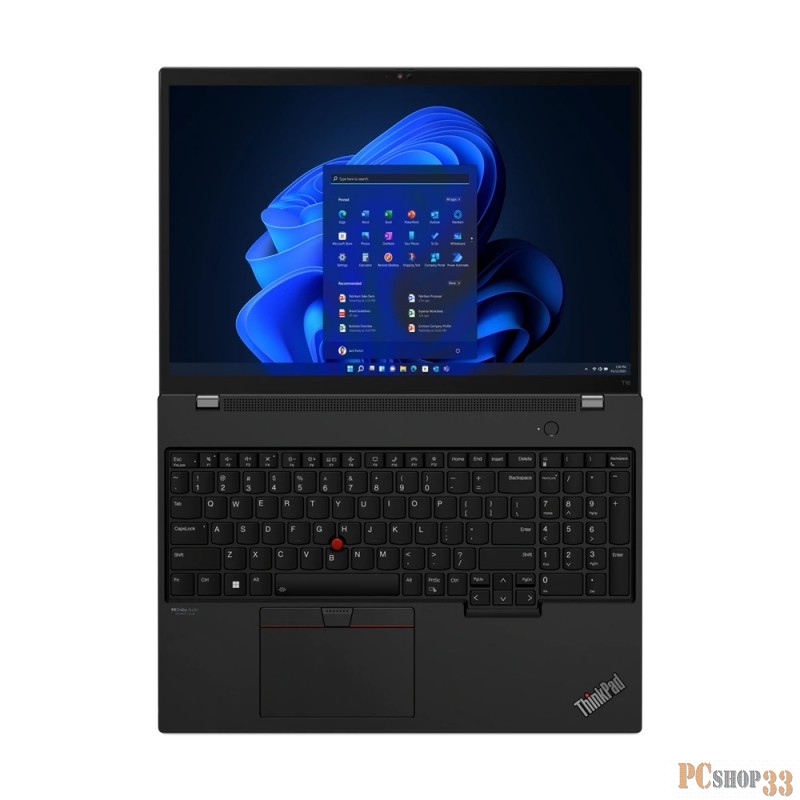 Ноутбук Lenovo ThinkPad T16 G1 Core i5 1235U 8Gb SSD512Gb Intel Iris Xe graphics 16 IPS WUXGA (1920x1200) noOS black WiFi BT Cam (21BV00E5RT)