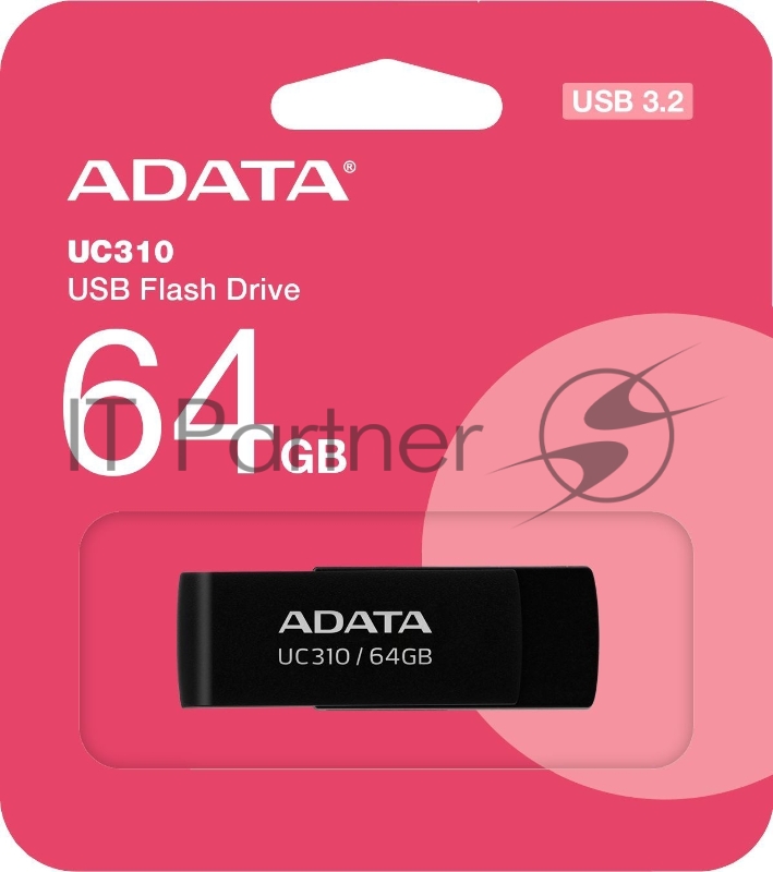 Флэш-накопитель ADATA USB3 64GB UC310-64G-RBK
