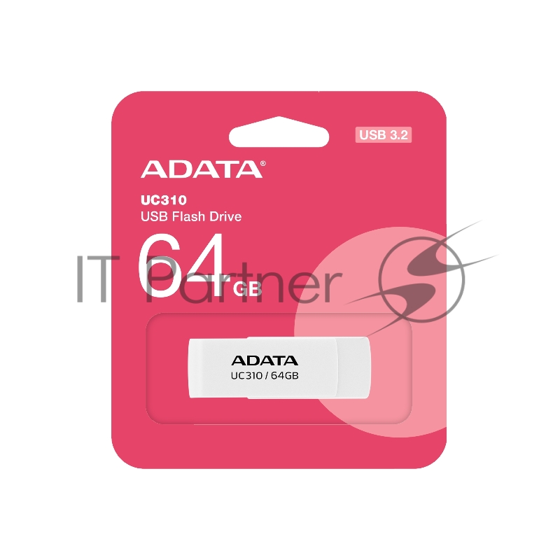 Флэш-накопитель ADATA USB3 64GB WHITE UC310-64G-RWH