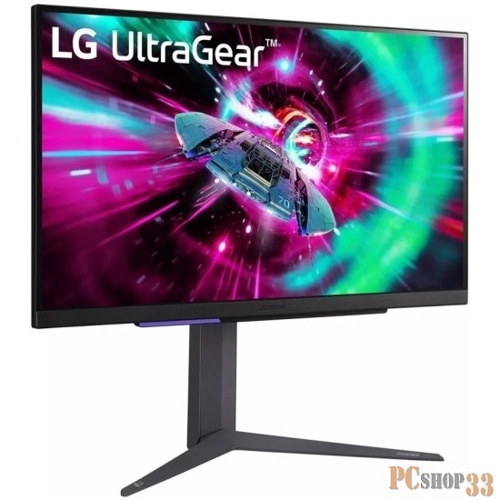 Монитор LG 27 UltraGear 27GR93U-B черный IPS LED 16:9 HDMI матовая HAS 320cd 178гр/178гр 3840x2160 144Hz G-Sync FreeSync Premium DP UHD USB 6.4кг