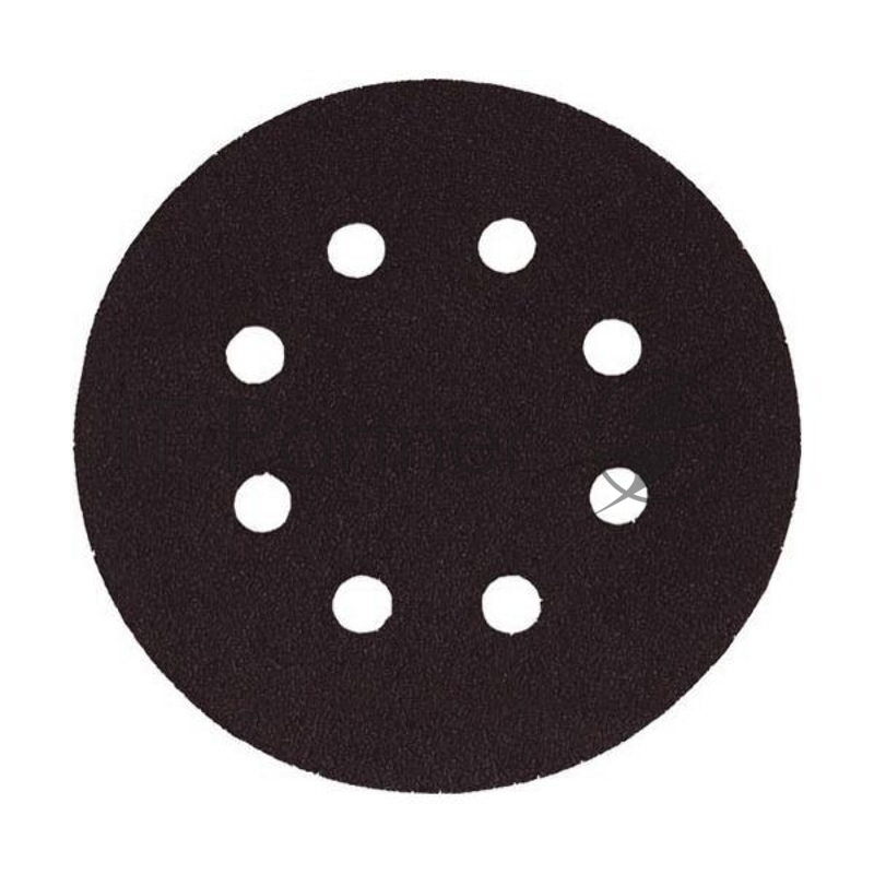 Круг шлифовальный FIT 39664 с отверстиями 5шт алюм.-оксид. 125мм с липучкой (р80)