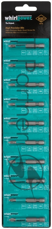 Биты 10 шт, сталь S2, с насечкой, Профи PZ 1