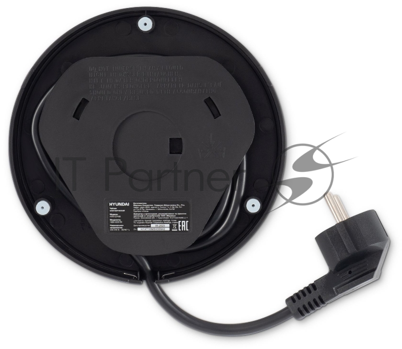 Чайник электрический Hyundai HYK-G7406 1.7л. 2200Вт черный/серебристый (корпус: стекло)