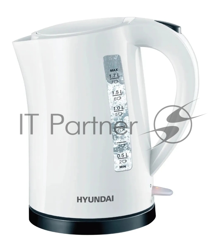 Чайник электрический Hyundai HYK-P1409 1.7л. 2200Вт белый/черный (корпус: пластик)