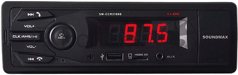 Автомагнитола Soundmax SM-CCR3169B 1DIN 4x40Вт (SM-CCR3169B(ЧЕРНЫЙ))