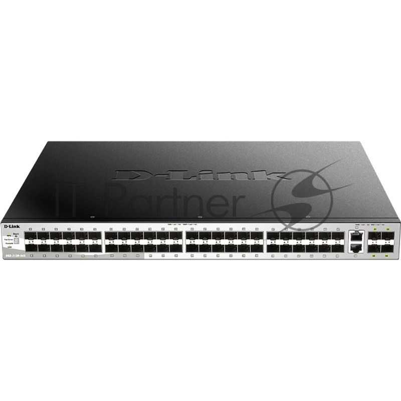 Коммутатор DGS-3130-54S Managed L3 Stackable Switch 48x1000Base-X SFP, 2x10GBase-T, 4x10GBase-X SFP+, CLI, 1000Base-T Management, RJ45 Console, USB, RPS, Dying Gasp