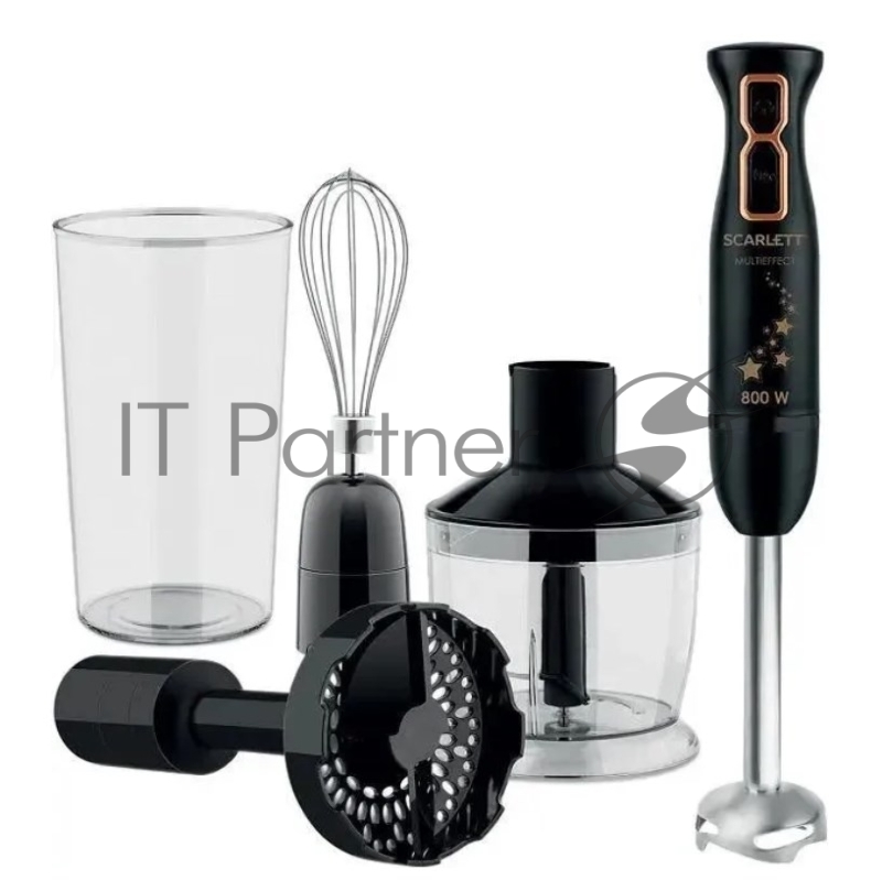 Блендер погружной Scarlett Золотая коллекция SC-HB42M45 800Вт черный/золотистый