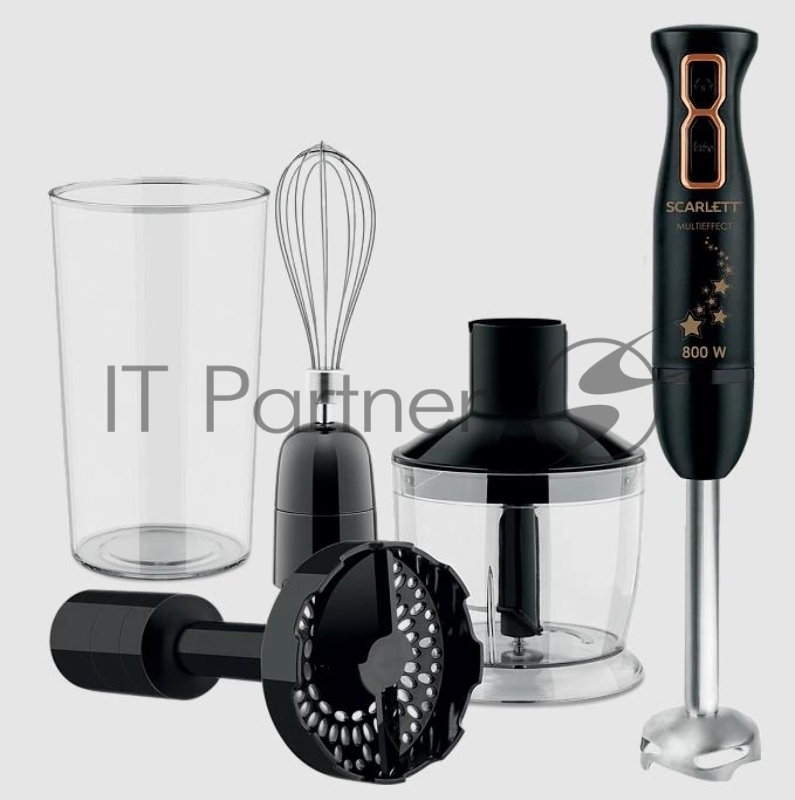 Блендер погружной Scarlett Золотая коллекция SC-HB42M45 800Вт черный/золотистый