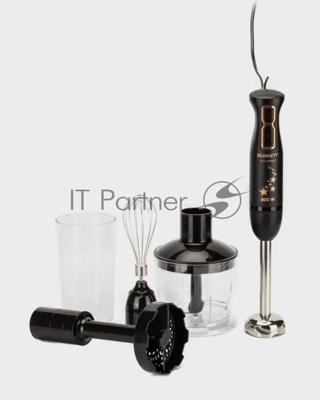 Блендер погружной Scarlett Золотая коллекция SC-HB42M45 800Вт черный/золотистый