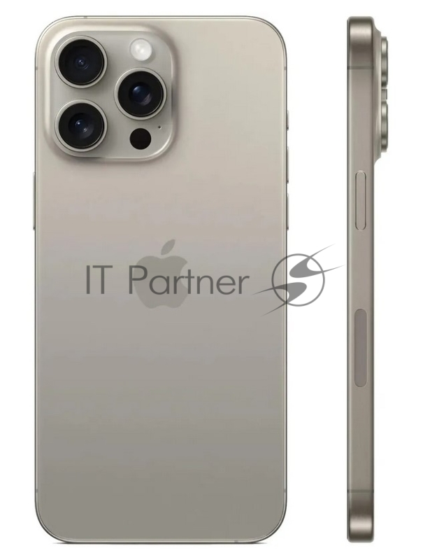 Смартфон Apple A3101 iPhone 15 Pro 256Gb титановый моноблок 3G 4G 1Sim 6.1 iOS 17 802.11 a/b/g/n/ac/ax NFC GPS
