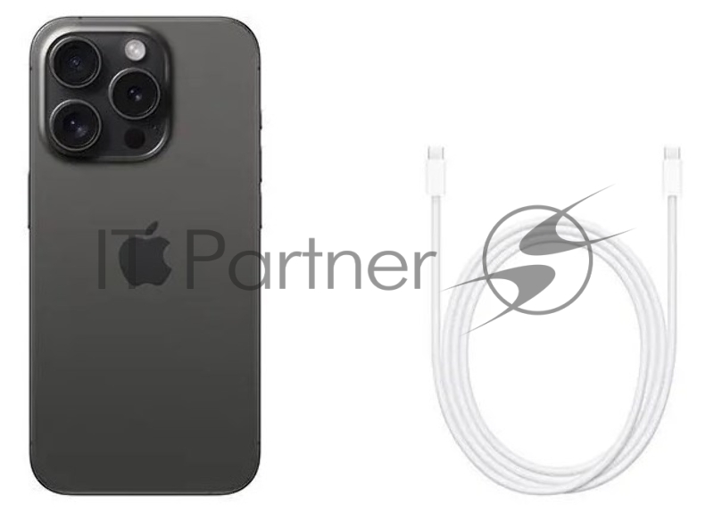 Смартфон Apple A3104 iPhone 15 Pro 256Gb черный титан моноблок 3G 4G 2Sim 6.1 1179x2556 iOS 17 48Mpix 802.11 a/b/g/n/ac/ax NFC GPS Protect