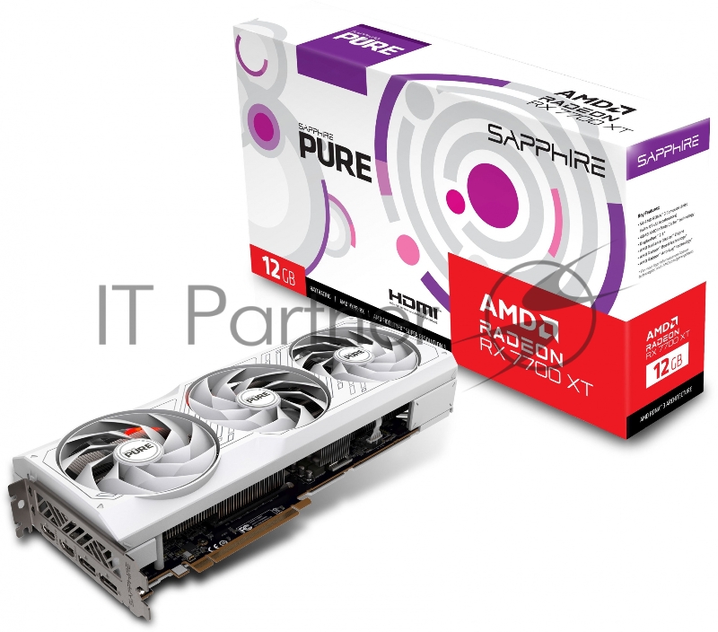 Видеокарта Sapphire PCI-E 4.0 11335-03-20G PURE RX 7700 XT GAMING OC AMD Radeon RX 7700XT 12288Mb 192 GDDR6 2226/18000 HDMIx2 DPx2 HDCP Ret