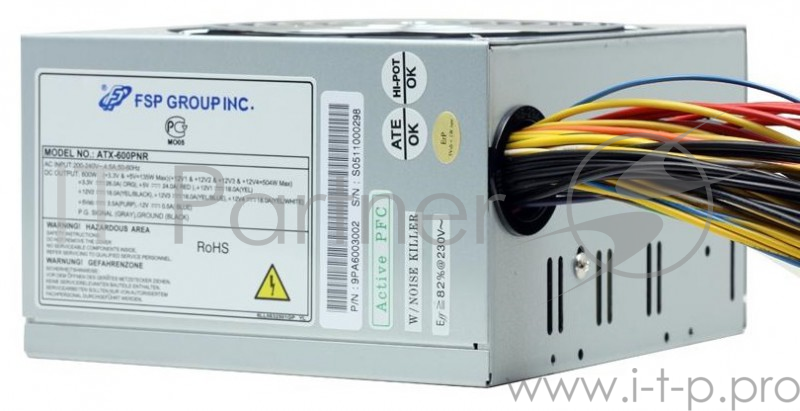 Блок питания 600Вт FSP ATX-600PNR ATX12V V2.2 (24+4/8+6/8pin, вентилятор d120мм)