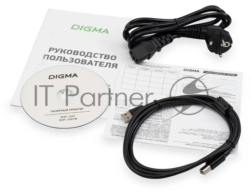 Принтер лазерный Digma DHP-2401W A4 WiFi белый