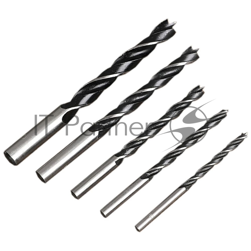 Набор сверл по дереву 5 шт (4/5/6/8/10 мм) Deli DH-MGZ005-ED1 сталь 45#, пласт.кейс