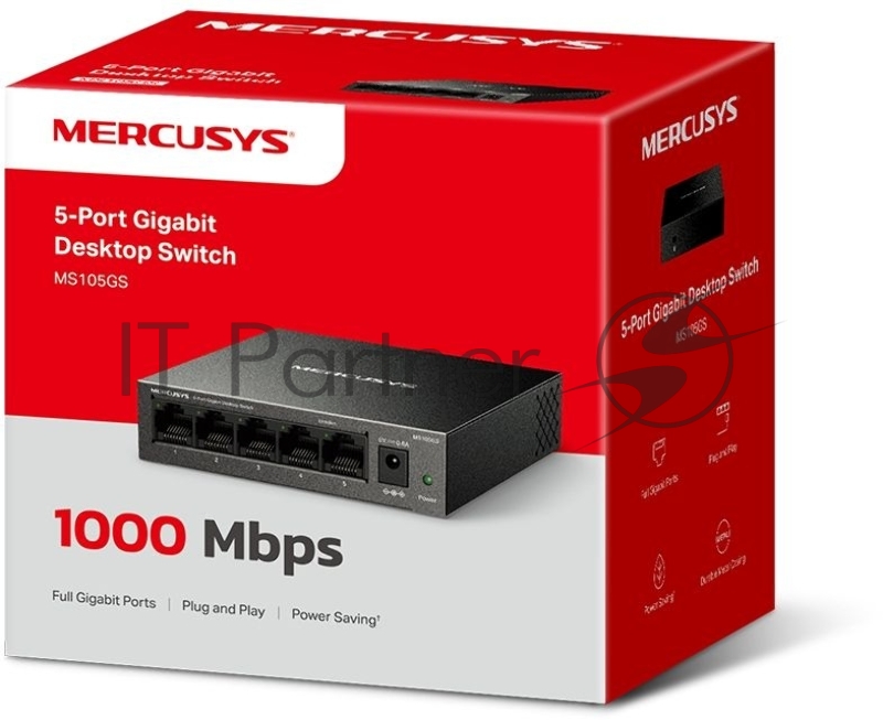 Настольный коммутатор Mercusys MS105GS с 5 гигабитными портам