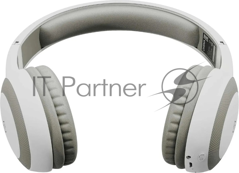 Гарнитура накладные Digma BT-15 белый/серый беспроводные bluetooth оголовье (BT-15W)
