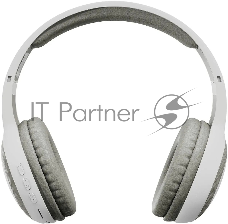 Гарнитура накладные Digma BT-15 белый/серый беспроводные bluetooth оголовье (BT-15W)