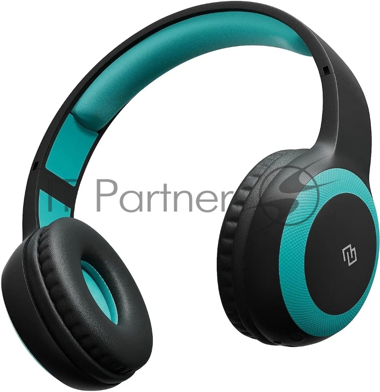 Гарнитура накладные Digma BT-15 черный/голубой беспроводные bluetooth оголовье (BT-15BLB)