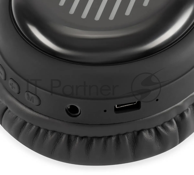 Гарнитура накладные Digma BT-16 черный беспроводные bluetooth оголовье (BT-16B)