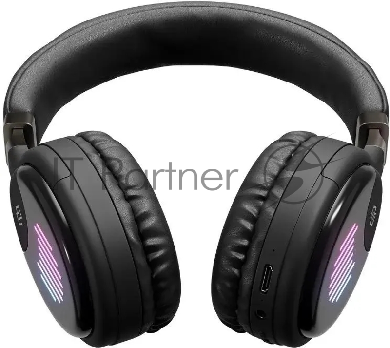 Гарнитура накладные Digma BT-16 черный беспроводные bluetooth оголовье (BT-16B)