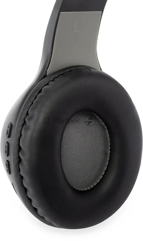 Гарнитура накладные Digma BT-15 черный/серый беспроводные bluetooth оголовье (BT-15BG)