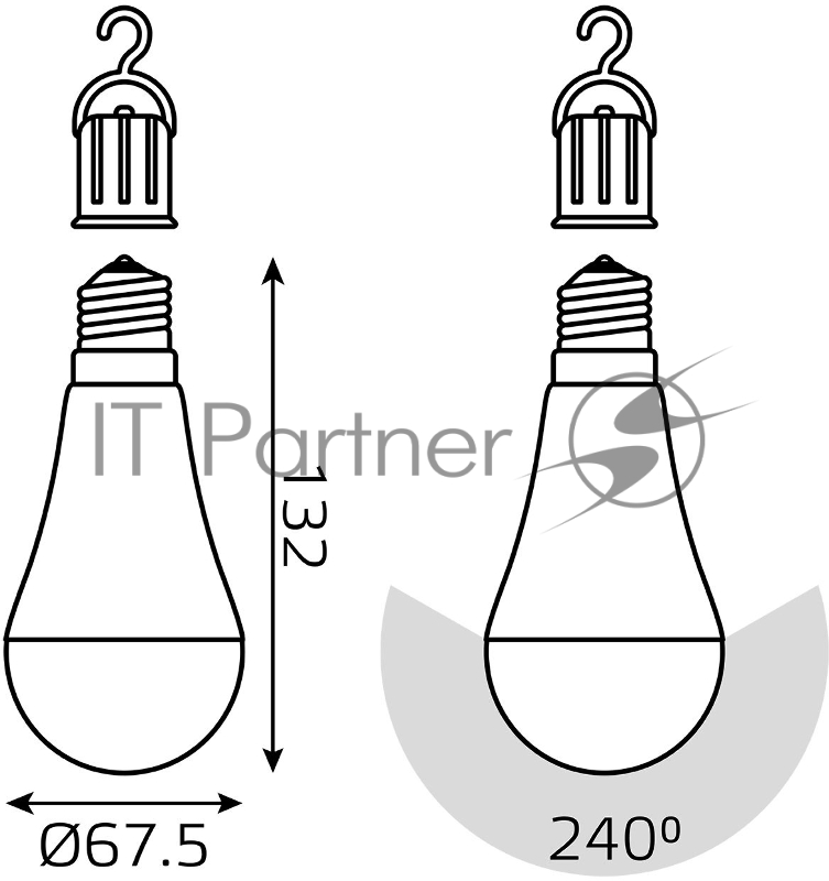 Лампа Gauss LED A60 10W E27 660lm 4100K с