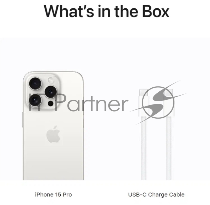 Смартфон Apple A3101 iPhone 15 Pro 1Tb белый титан моноблок 3G 4G 6.1 iOS 17 802.11 a/b/g/n/ac/ax NFC GPS