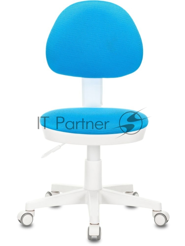 Кресло детское Бюрократ KD-3 голубой TW-55 крестов. пластик белый