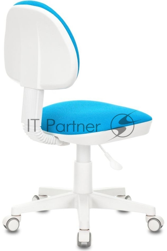 Кресло детское Бюрократ KD-3 голубой TW-55 крестов. пластик белый