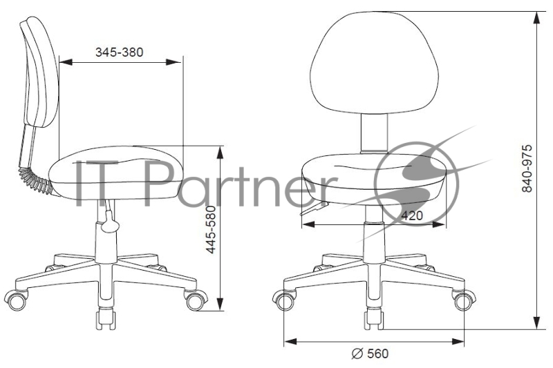 Кресло детское Бюрократ KD-3 голубой TW-55 крестов. пластик белый