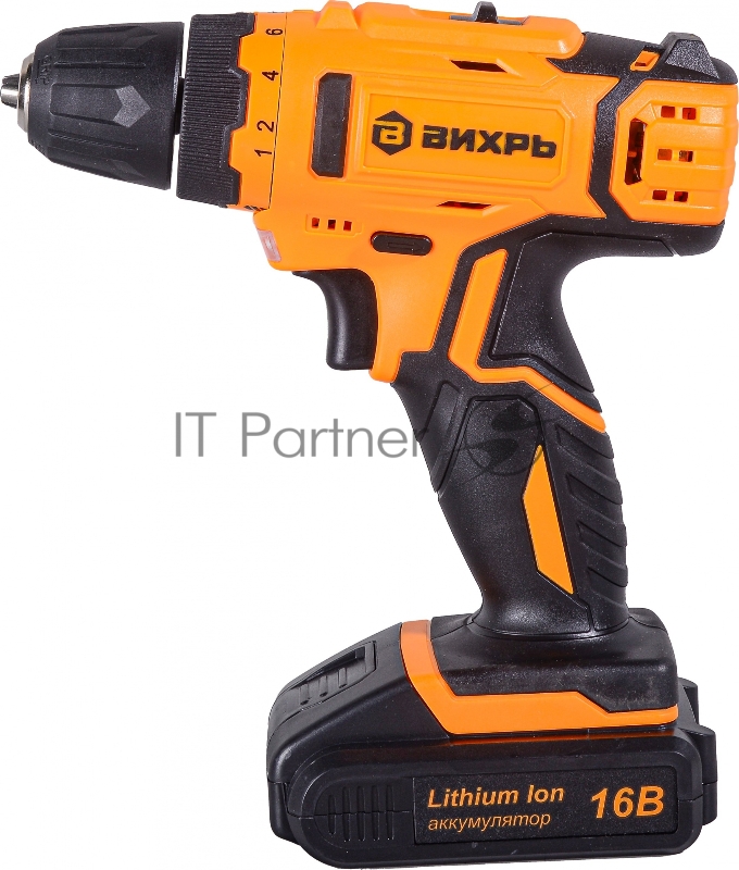Дрель-шуруповерт Вихрь ДА-16Л-2КА аккум. патрон:быстрозажимной (кейс в комплекте) (72/14/49)