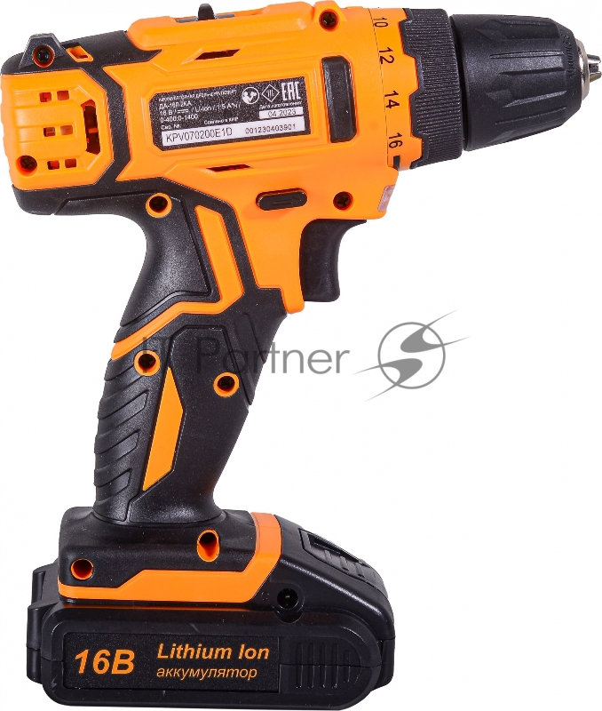 Дрель-шуруповерт Вихрь ДА-16Л-2КА аккум. патрон:быстрозажимной (кейс в комплекте) (72/14/49)