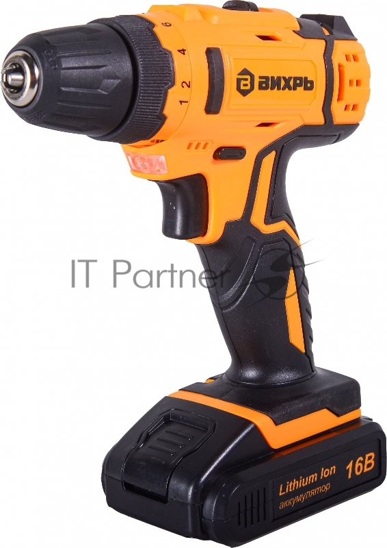 Дрель-шуруповерт Вихрь ДА-16Л-2КА аккум. патрон:быстрозажимной (кейс в комплекте) (72/14/49)