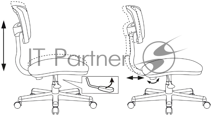 Кресло детское Бюрократ CH-W299 белый TW-15 сиденье мультиколор монстры сетка/ткань крестов. пластик