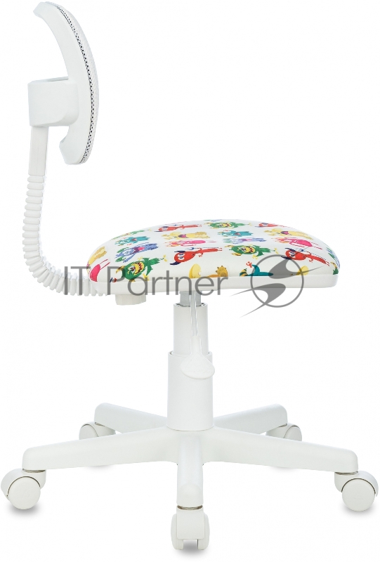 Кресло детское Бюрократ CH-W299 белый TW-15 сиденье мультиколор монстры сетка/ткань крестов. пластик