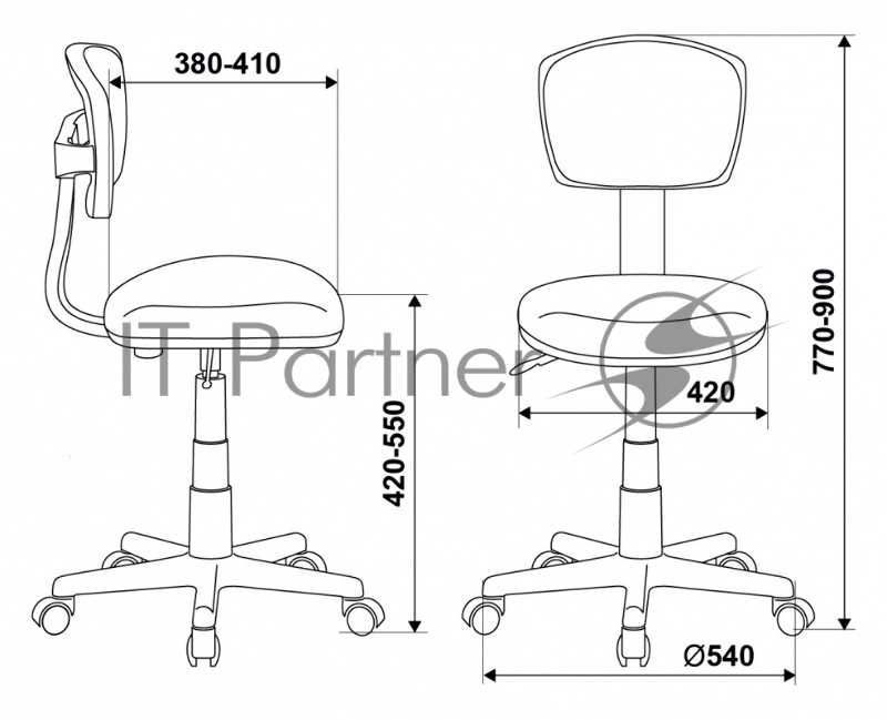 Кресло детское Бюрократ CH-W299 белый TW-15 сиденье мультиколор монстры сетка/ткань крестов. пластик