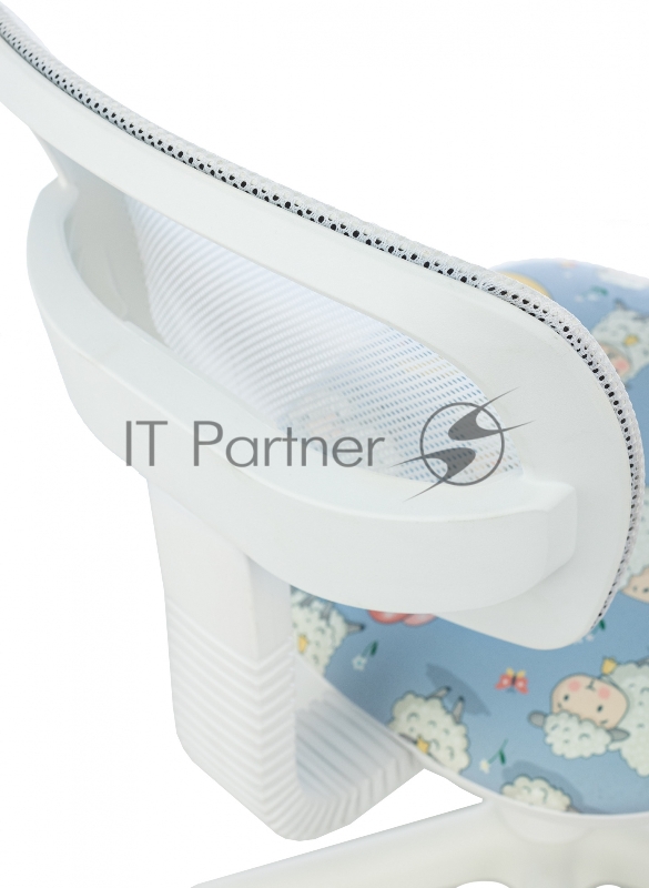 Кресло детское Бюрократ CH-W299 белый TW-15 сиденье мультиколор овечки сетка/ткань крестов. пластик пластик белый