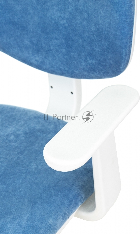 Кресло детское Бюрократ CH-W356AXSN голубой Velvet 86 крестов. пластик пластик белый