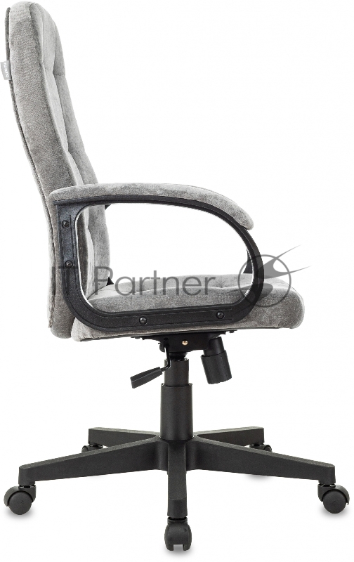 Кресло руководителя Бюрократ CH 002 Fabric серый Light-19 крестов. пластик