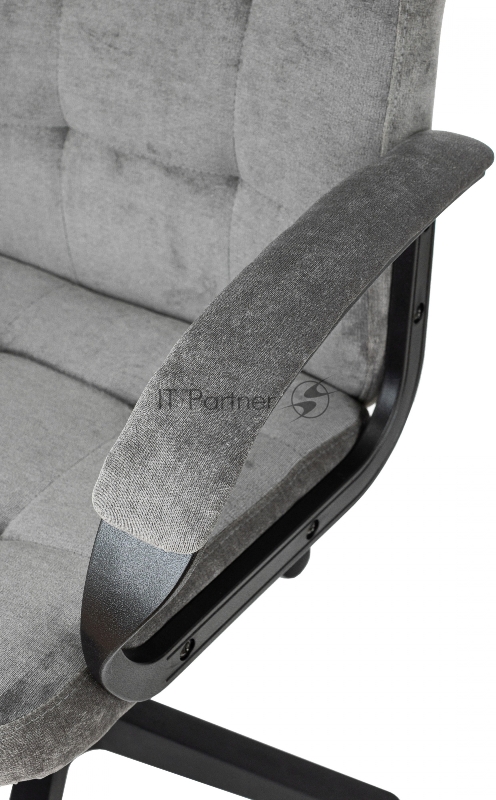 Кресло руководителя Бюрократ CH 002 Fabric серый Light-19 крестов. пластик