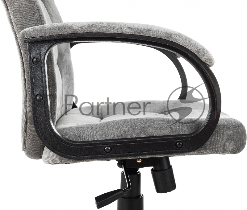 Кресло руководителя Бюрократ CH 002 Fabric серый Light-19 крестов. пластик